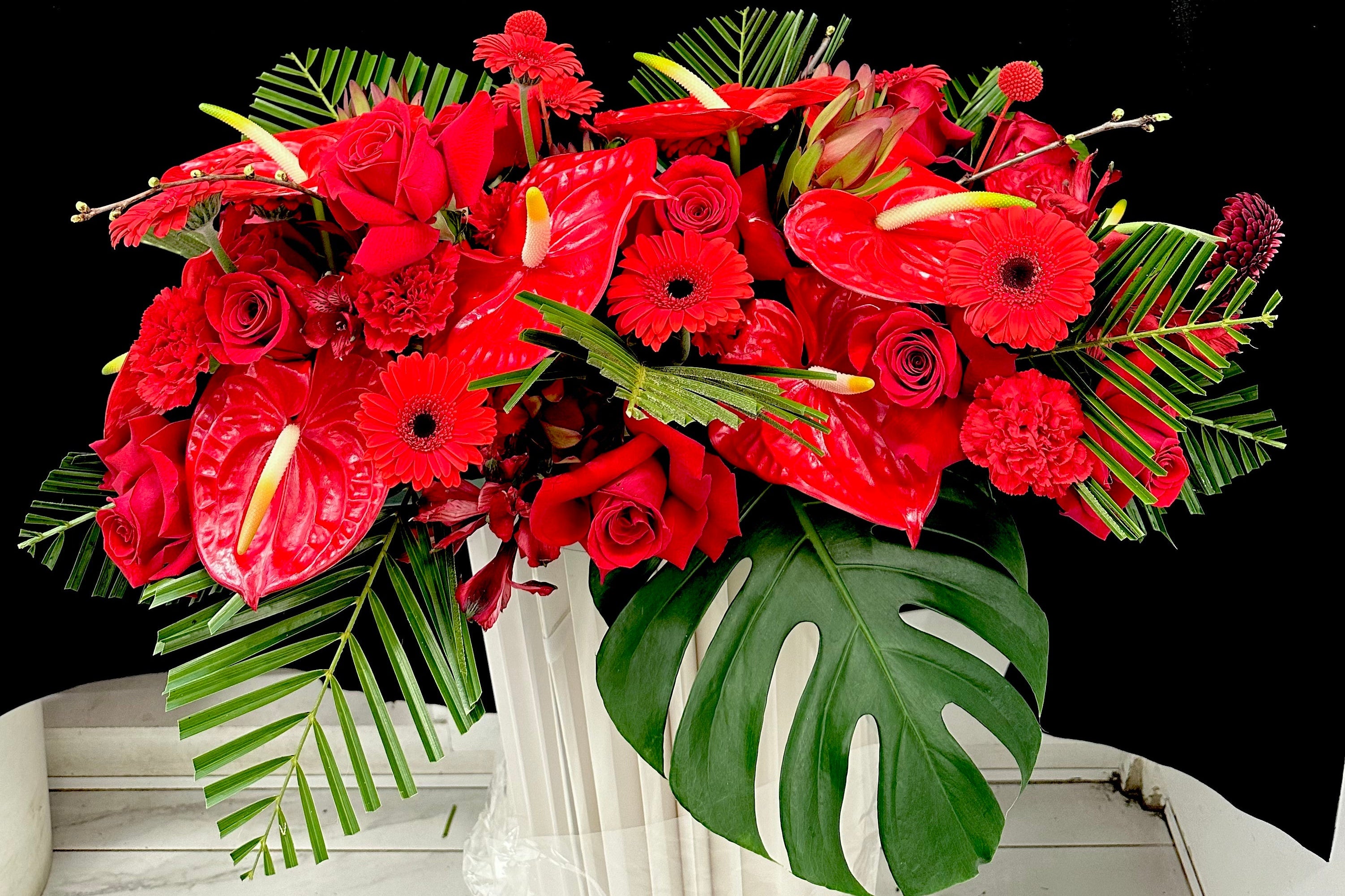 CENTRE DE TAULA VERMELL